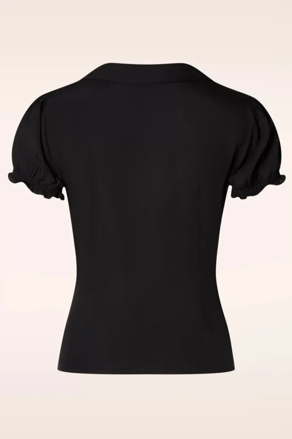 Jane Blouse In Zwart-Banned Retro Online