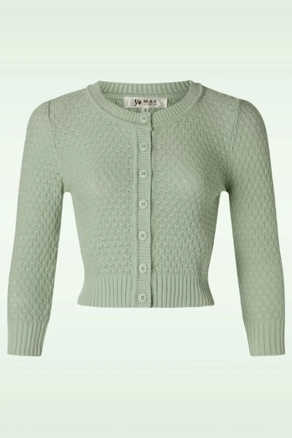 Jennie Vest In Duck Egg Groen-Mak Sweater Clearance