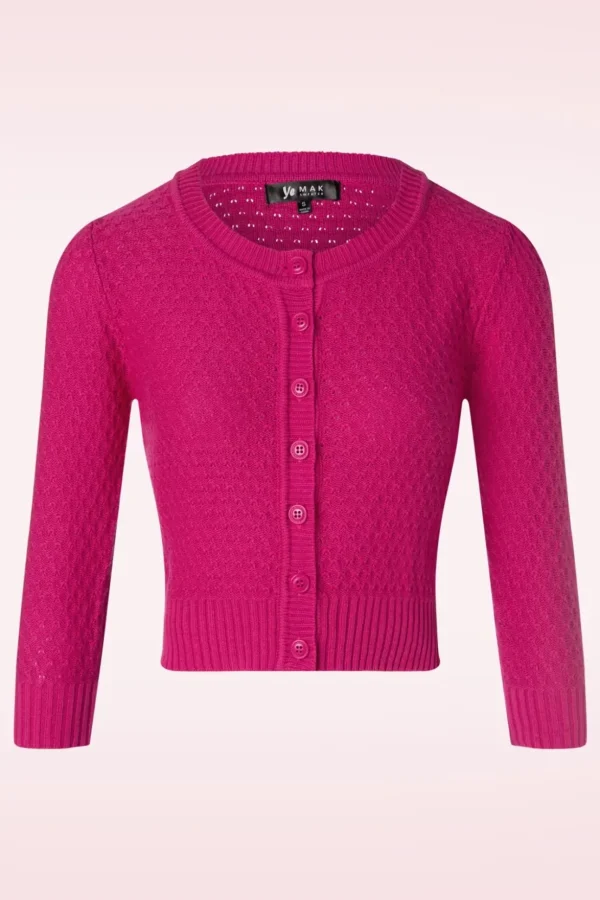 Jennie Vest In Magenta-Mak Sweater Clearance