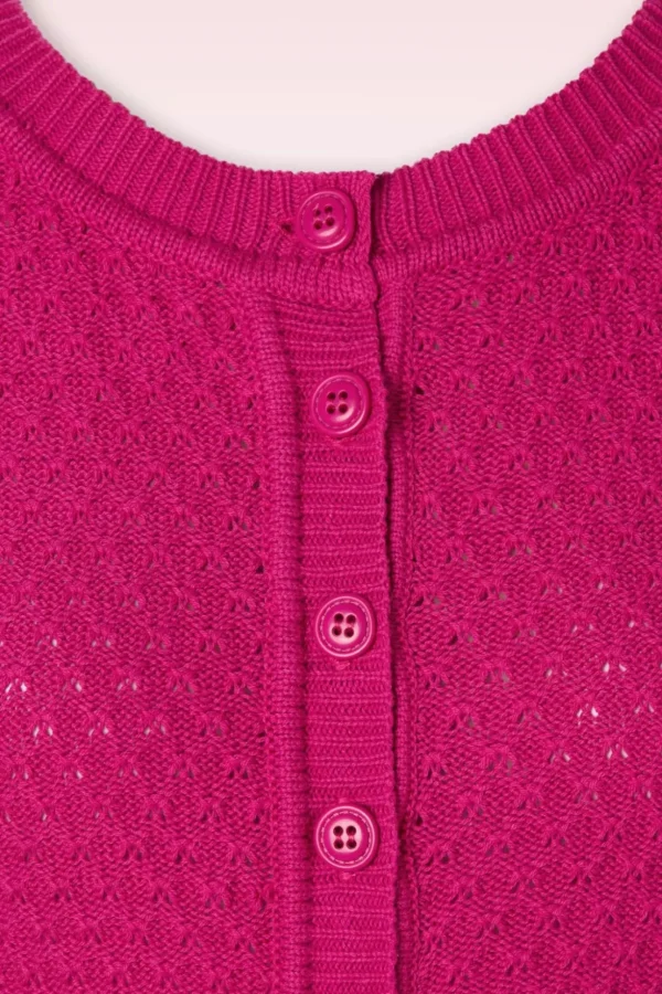 Jennie Vest In Magenta-Mak Sweater Clearance