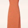 Jessie Waves Midi Jurk In Oranje-WNT Collection Fashion