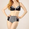 Joelle Stripes Bikinitop In Zwart En Wit-Belsira New