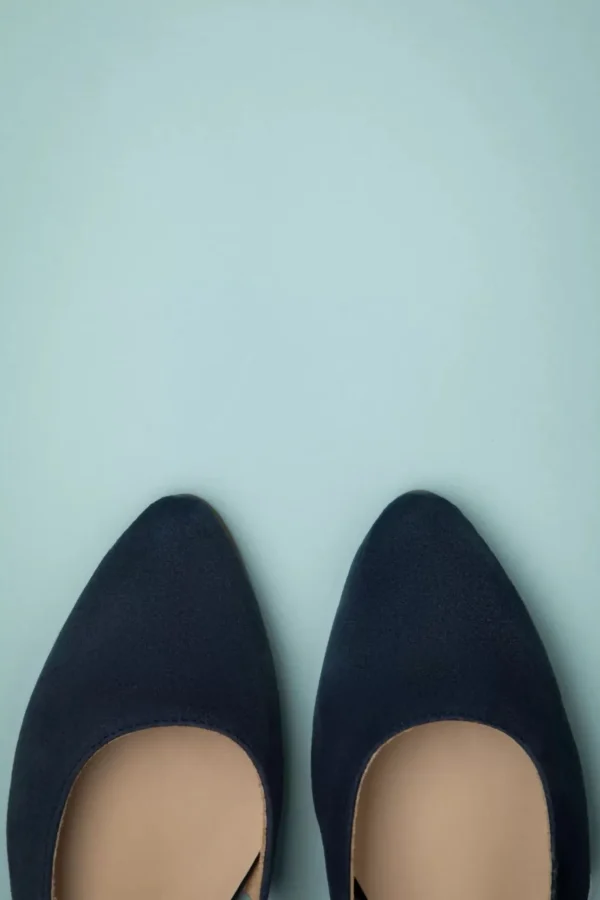 Josie Suede Ballerina's In Marineblauw-Tamaris Best