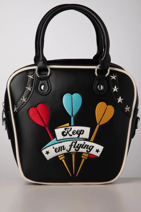 Keep 'Em Flying Handtas In Zwart-Banned Retro Flash Sale