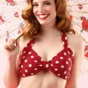 Klassieke Polka Bikinitop In Rood En Wit-Esther Williams Hot