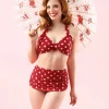 Klassieke Polka-Bikinibroek In Rood En Wit-Esther Williams Flash Sale