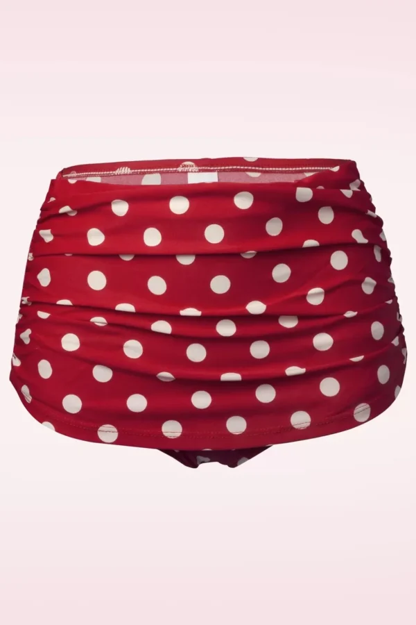 Klassieke Polka-Bikinibroek In Rood En Wit-Esther Williams Flash Sale