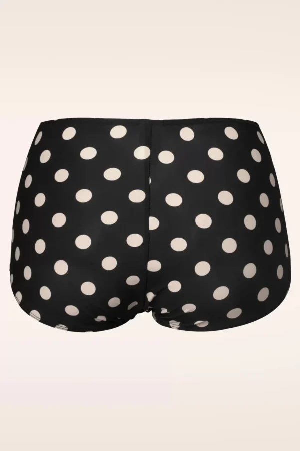 Klassieke Polka-Bikinibroek In Zwart En Wit-Esther Williams Clearance