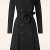 Korrina Swing Trenchcoat In Zwart-Collectif Clothing New