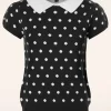 Kristen Polkadot Trui In Zwart En Wit-Mak Sweater Sale