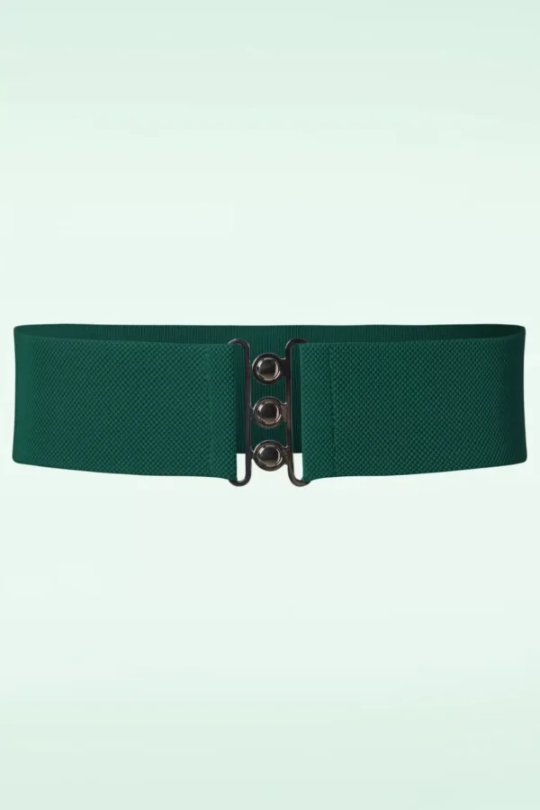 Lauren Vintage Stretchriem In Groen-Banned Retro Flash Sale