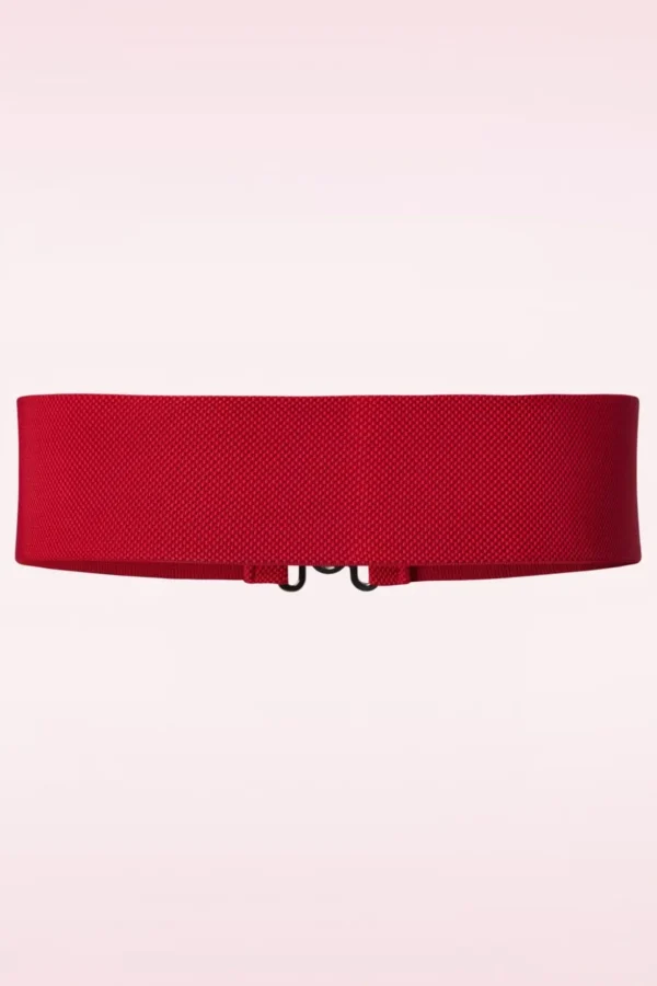 Lauren Vintage Stretchriem In Rood-Banned Retro Cheap