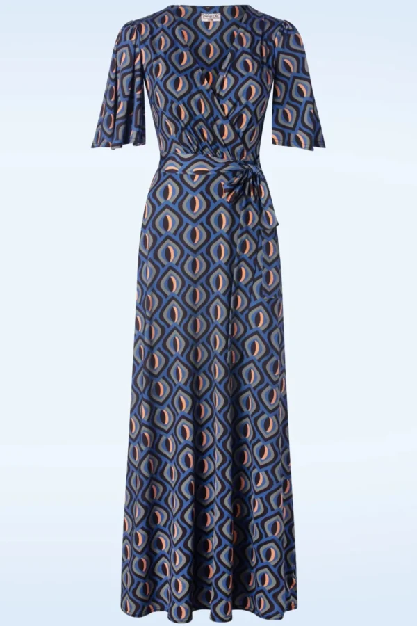 Laurie Maxi Jurk In Blauw-Vintage Chic for Topvintage Sale