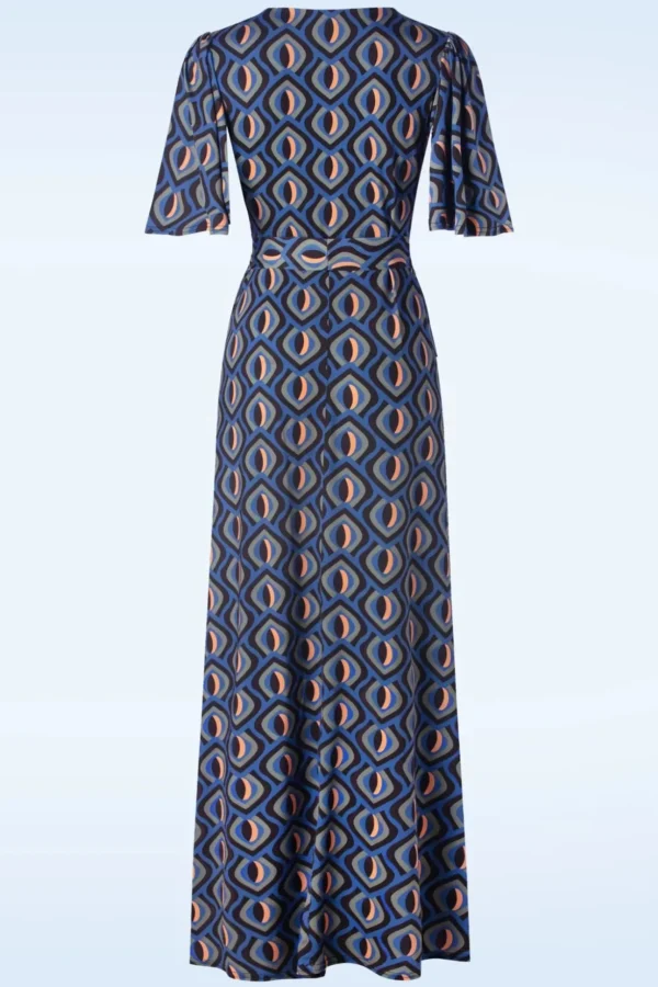 Laurie Maxi Jurk In Blauw-Vintage Chic for Topvintage Sale