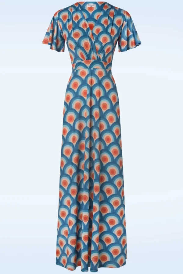 Laurie Maxi Jurk In Circle Geo Print-Vintage Chic for Topvintage Fashion