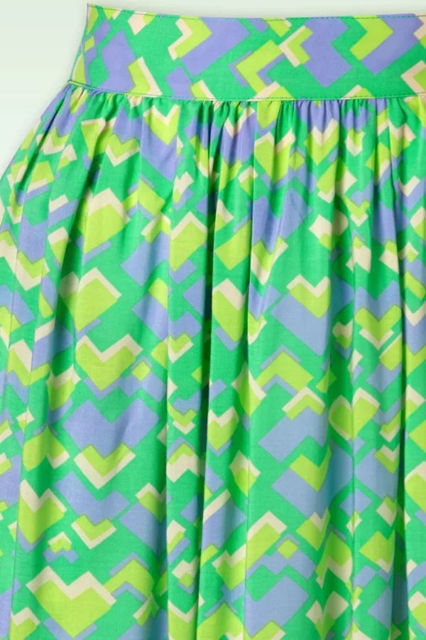 Layla Cocktail Rok In Macaw Groen-King Louie Online