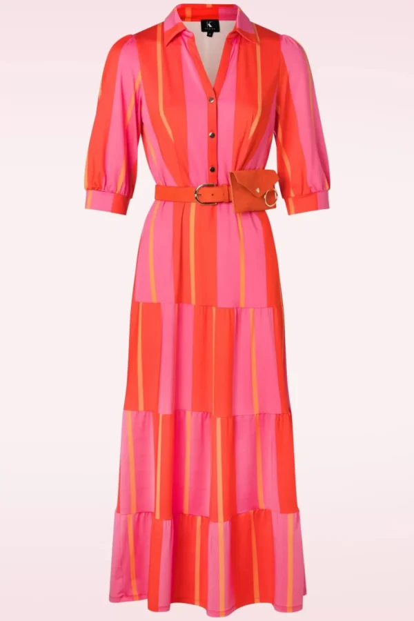 Leanna Maxi Jurk In Fuchsia-K-Design Flash Sale