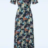 Lenia Floral Maxi Jurk In Blauw-Md'M Online