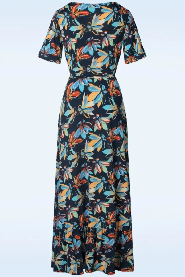 Lenia Floral Maxi Jurk In Blauw-Md'M Online