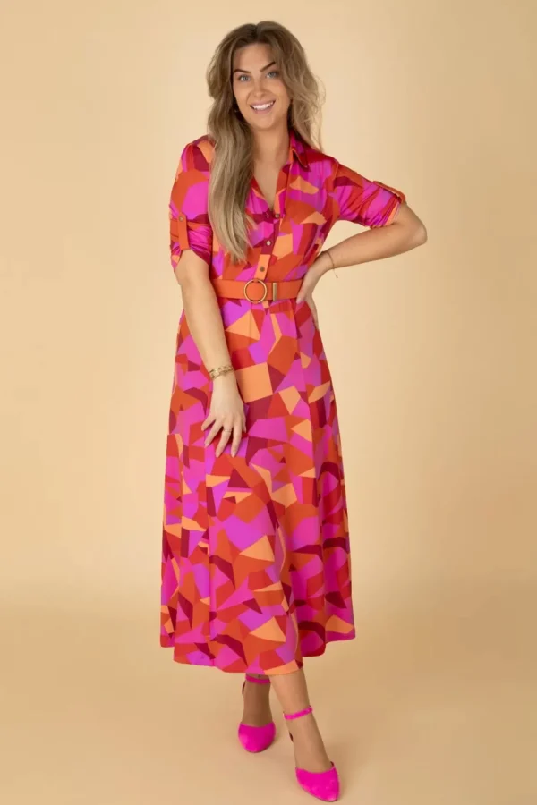 Lexie Maxi Jurk In Fuchsia-K-Design Store