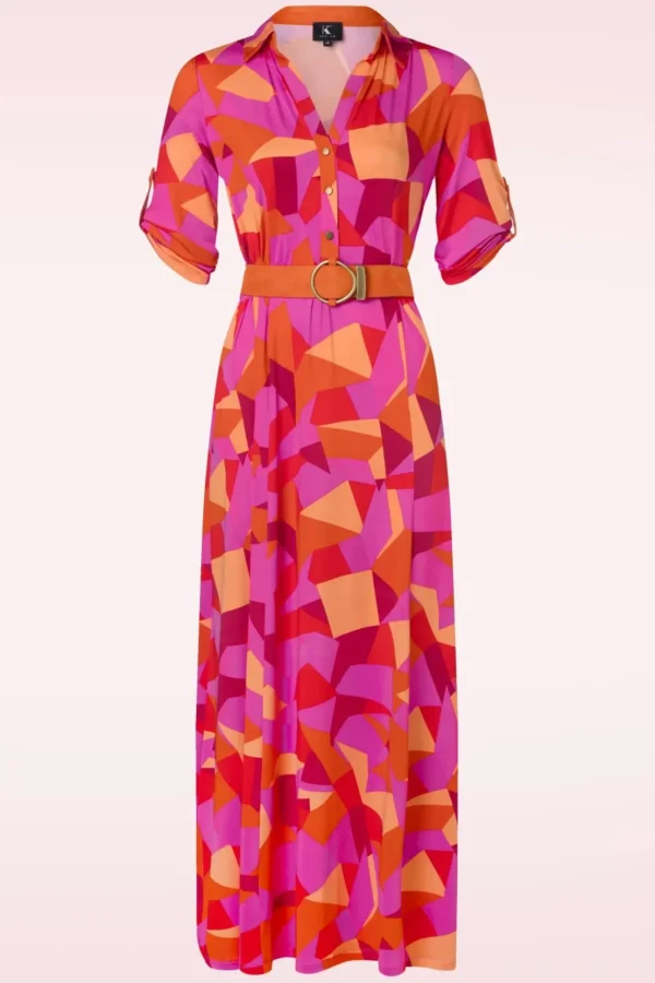 Lexie Maxi Jurk In Fuchsia-K-Design Store