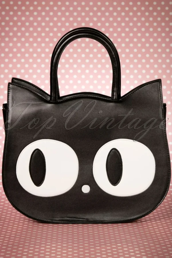 Lizzy De Big Eyed Cat Tas In Zwart-Banned Retro Sale