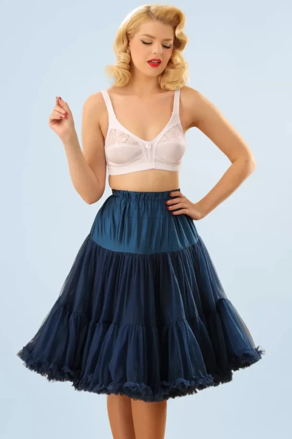 Lola Lifeforms Petticoat In Marineblauw-Banned Retro Store