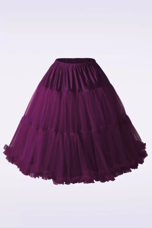 Lola Lifeforms Petticoat In Aubergine-Banned Retro Store