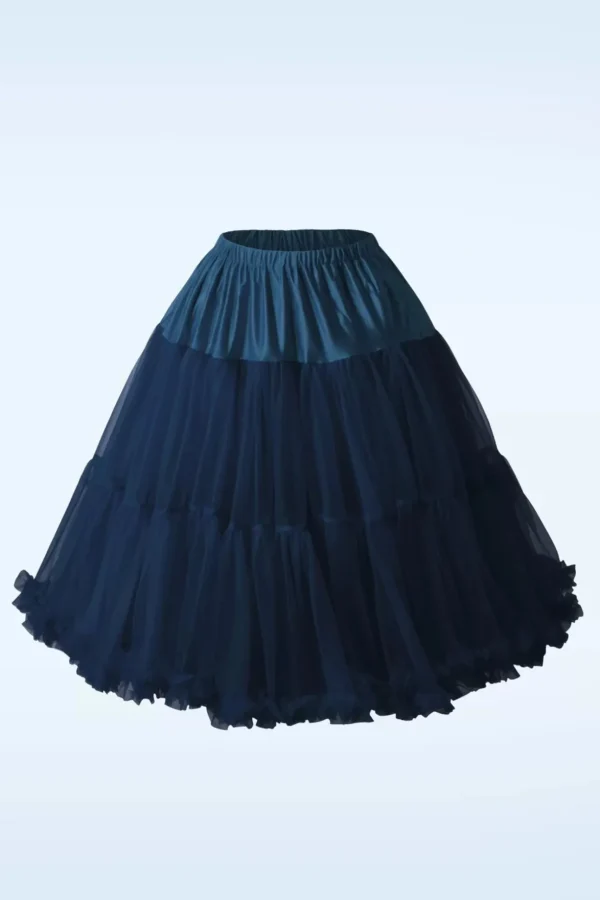 Lola Lifeforms Petticoat In Marineblauw-Banned Retro Store