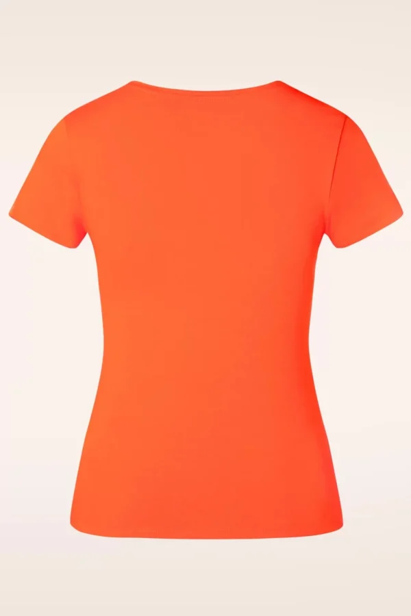 Lucky T-Shirt In Oranje-Queen Kerosin Fashion