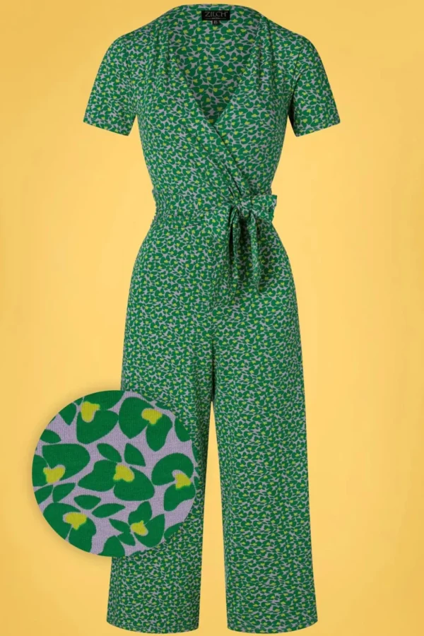 Mabel Butterfly Jumpsuit In Appel-Zilch Clearance