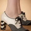 Madison Lederen Booties In Zwart En Romig Wit-Nemonic Best Sale