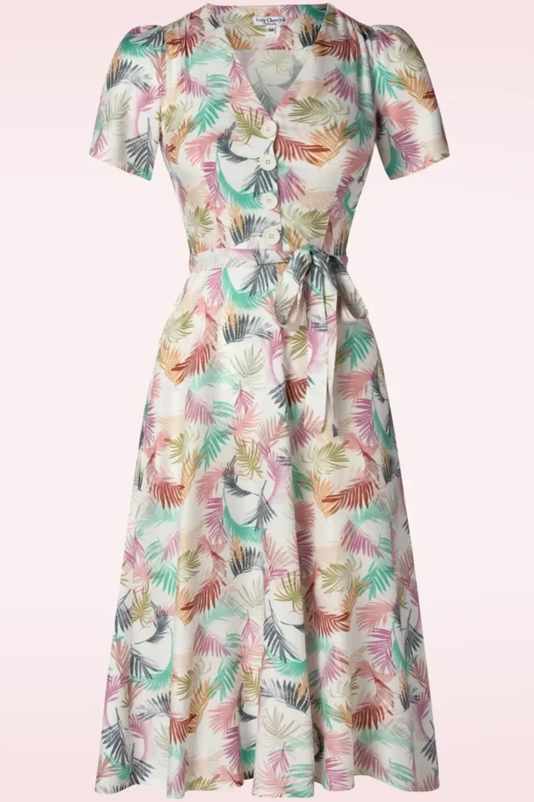 Magnolia Gatsby Pastel Bloemen Jurk In Wit-Very Cherry Online