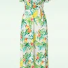 Malia Tropical Parrot Maxi Jurk In Multi-Vintage Chic for Topvintage Best Sale