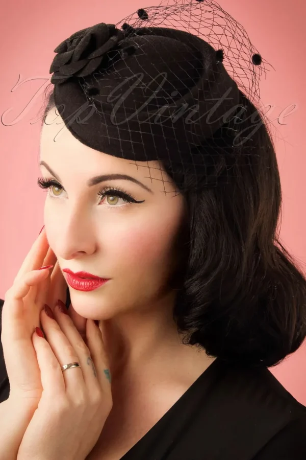 Marilyn Fascinator In Zwart-Banned Retro Best Sale