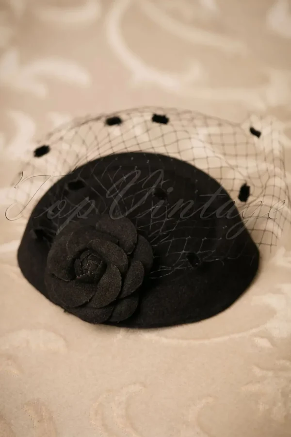 Marilyn Fascinator In Zwart-Banned Retro Best Sale