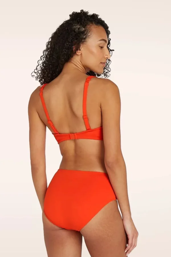 Mid Waist Bikinibroekje In Zomers Rood-TC Beach Cheap