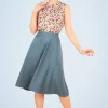 My Summer Staple Swing Rok In Blauw-Banned Retro Cheap