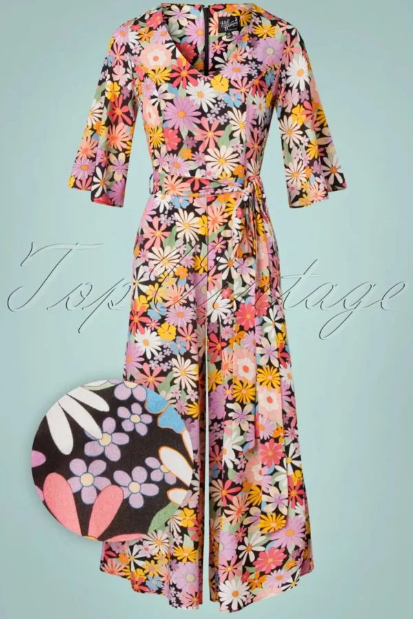 Nadine Bloemen Jumpsuit In Multi-Bunny Clearance