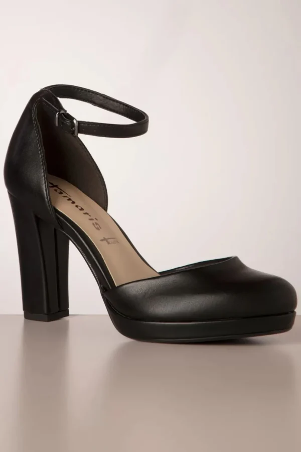 Nicky Platform Pumps In Zwart-Tamaris Clearance