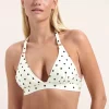 On Point Halter Bikini Top In Gebroken Wit-Cyell Store