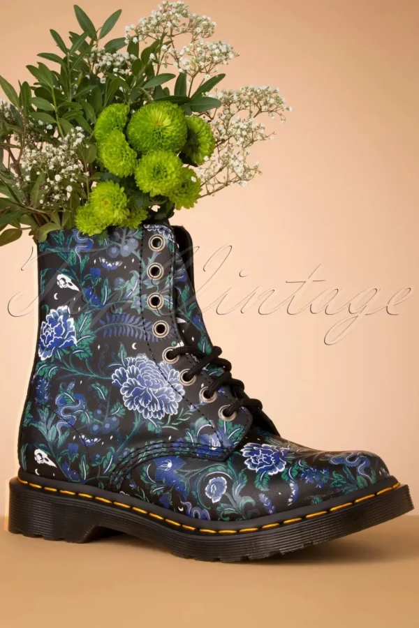 1460 Pascal Backhand Mystic Garden Bloemenlaarzen In Zwart-Dr. Martens Online