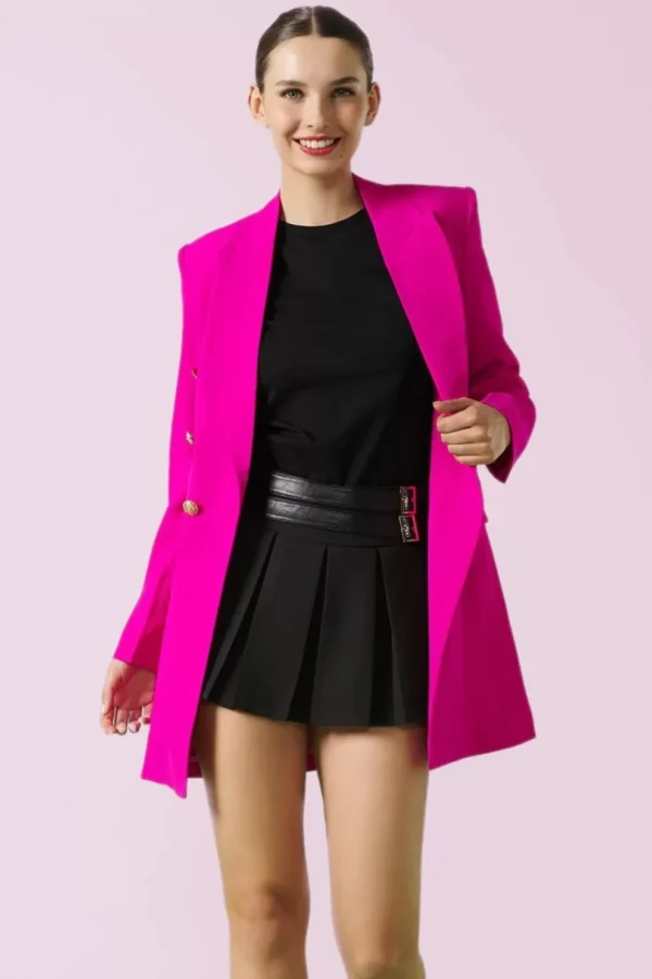 Paula Blazer Dress In Fluoriserend Roze-Minueto New