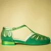 Penny Suede Dainty Ballerina's In Groen-Lola Ramona New