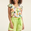 Phoebe Colourburst Top In Wit-Smashed Lemon Best Sale