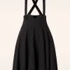 Pinstripe Suspender Swing Rok In Zwart-Vixen Flash Sale