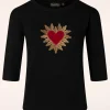 Queen Of Hearts Trui In Zwart-Vixen Flash Sale