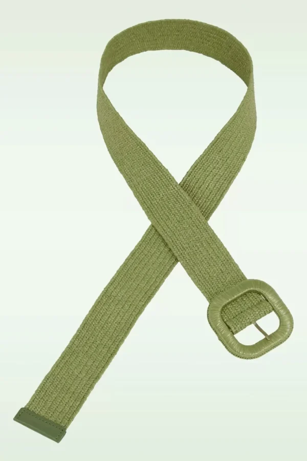 Raffia Riem In Matcha Groen-King Louie Best