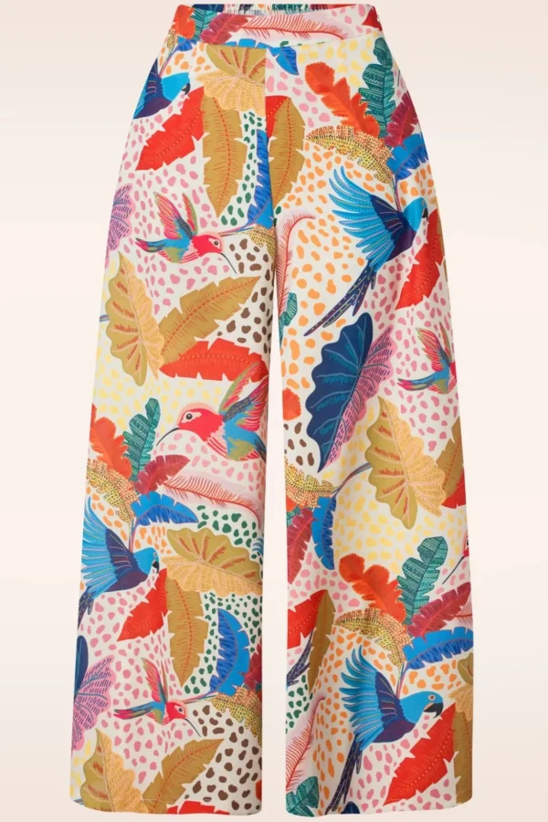 Rio Tropical Flare Pantalon In Multi-Traffic People Fashion