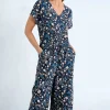 Rose Trellis Jumpsuit In Tidal Floral Maritime-Seasalt Shop